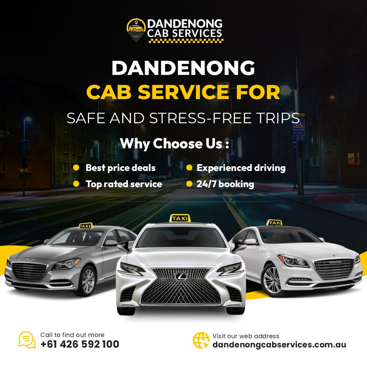 Affordable dandenong taxi service at Dandenong Cab Services